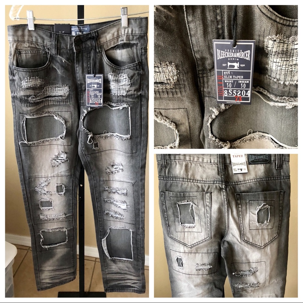 Men’s Bleeker & Mercer Distressed Jeans 30/30 NWT